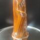 Carafe and glasses "Fish" Amber Ceramic Vintage USSR era