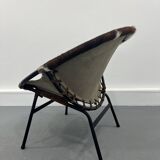 Mid-century swivel balloon armchair from Lusch & Co 1960s