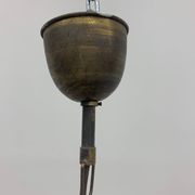 Woven brass wire hanging lamp , 1950s