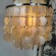 Vintage mother-of-pearl chandelier from the 70s