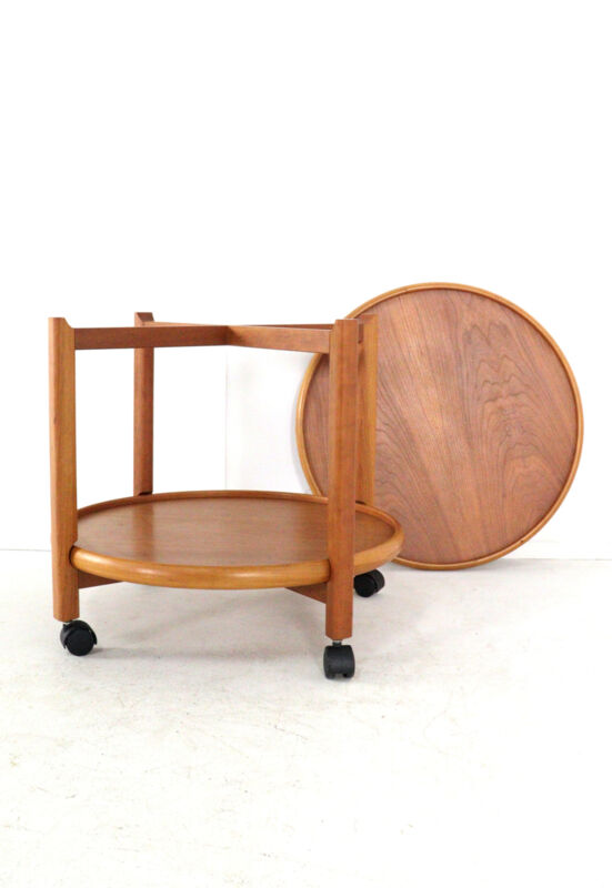 Danish Trolley with Removable Tray - teak