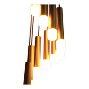 Lampe cascade des années 1970 en laiton