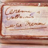 Polychrome presentation dishes of Marie Christine TREINEN (XXth) Vallauris