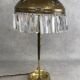 Large Jugendstil desk lamp with crystals