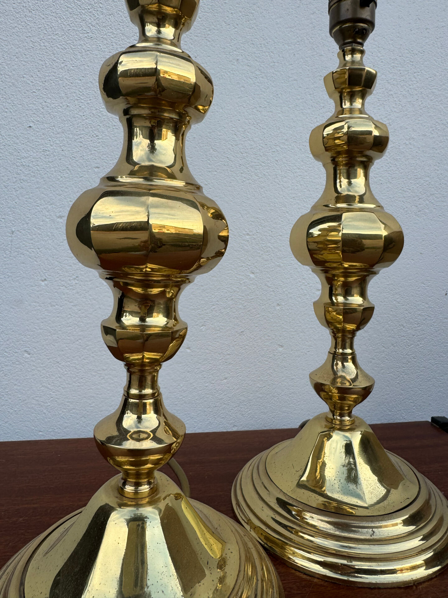 Neo-classical lamp bases in solid brass