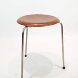 Set Of 2 Dot Stools Model 3170 Made In Teak By Arne Jacobsen For Fritz Hansen From 1950s