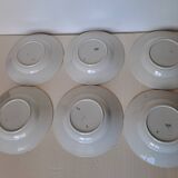 6 deep plates in Saint Amand earthenware, Persian model