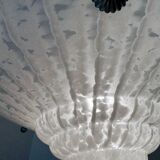 Art Deco chandelier in Clichy uraline glass
