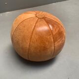 Vintage medicine balloon in dark brown leather, 2 Kg