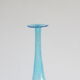Vintage handblown blue bubble glass bottle vase
