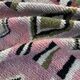 Pink and red Berber Boujad rug in wool, bohemian decor.