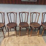 Lot de 5 chaises bistrot Buchon en bois courbé