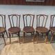 Set of 5 Buchon bistro chairs in curved wood