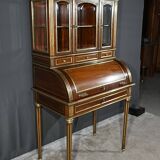 Rare Small Cylinder Desk and Showcase, Louis XVI style – Mid-19th century