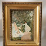 Trio of reproductions of famous vintage painters' tableaux.