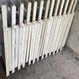 Extra folding chair / garden chair / vintage white lacquered solid wood office chair
