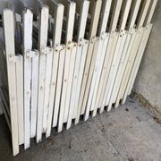 Extra folding chair / garden chair / vintage white lacquered solid wood office chair