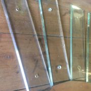 Set of 4 GM beveled glass cleaning plates