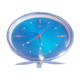 Diamond Turquoise alarm clock from the 70s