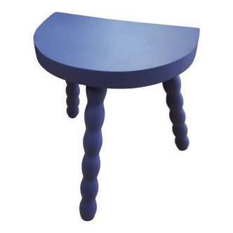 Pearl wood tripod stool majorelle blue