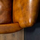 Art Deco club armchair made of Dutch Sheepskin from the 1930s.