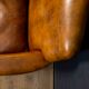 Fauteuil club Art Déco en peau de mouton hollandais des années 1930.
