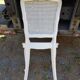 White chairs made of wood and rattan