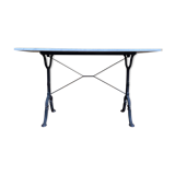 Marble and cast iron bistro table