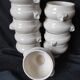 Lot c new! 10 bowls / white faience soup andromorphic grip