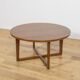 Round mid-century teak coffee table from Remploy, United Kingdom, 1970s