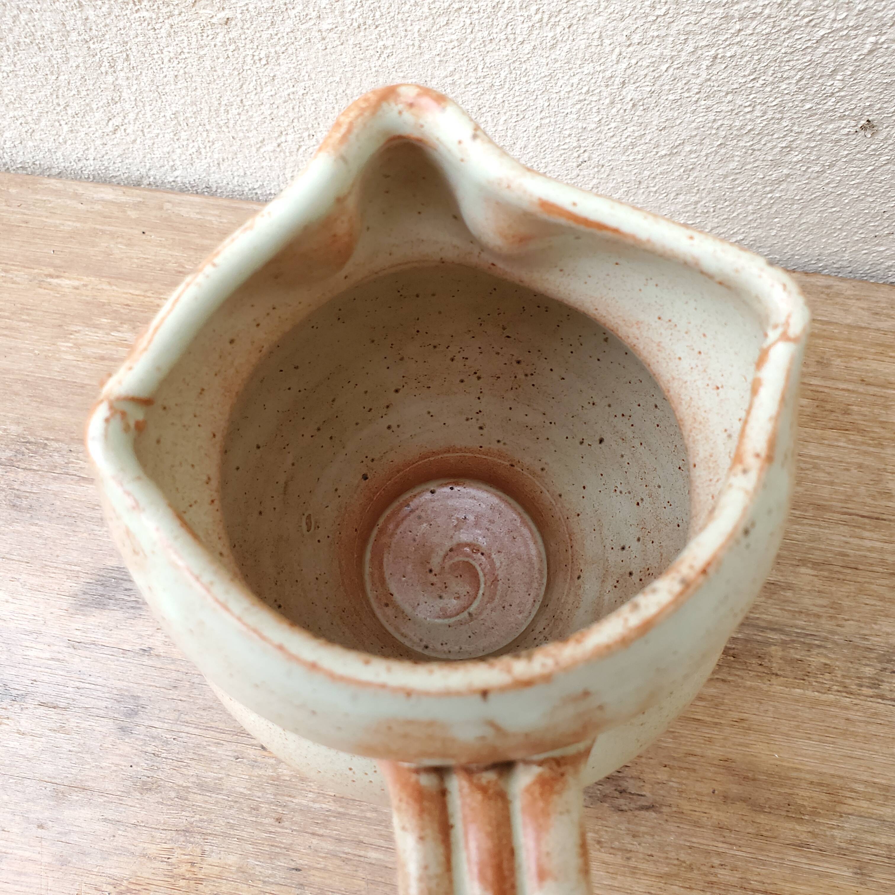 Pitcher owl terracotta vase