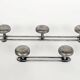 Pair of wall hooks in steel, industrial style, 1950s
