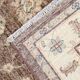 Brown Wool Rug, Handmade Floral Ziegler Carpet 148x96cm Oriental Decor