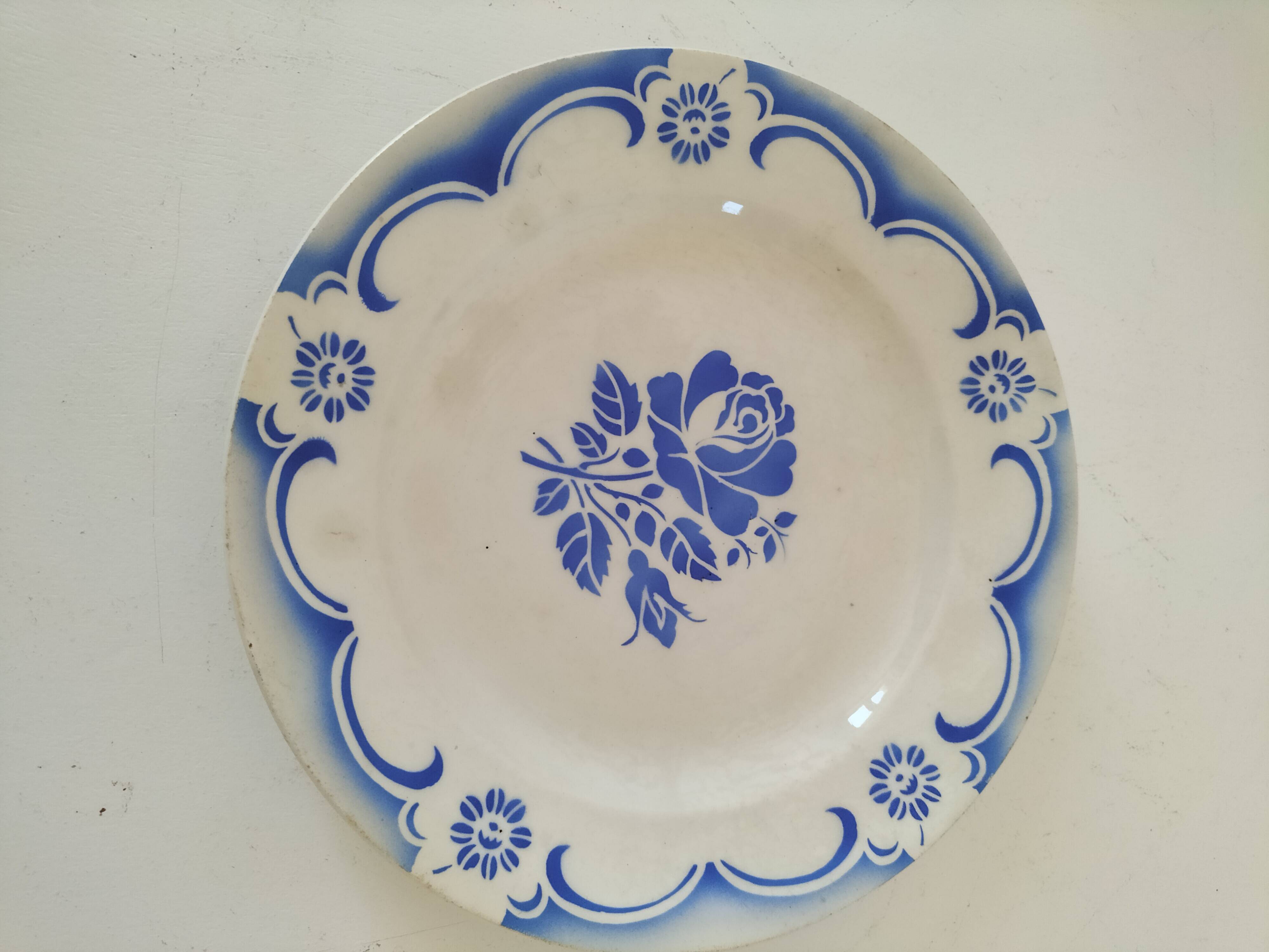 Antique ironstone plate – Demazoin Vincennes