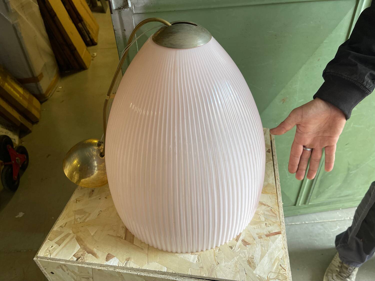 Pink Large Murano Glass Light Pendant 1970’s