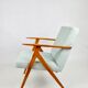Vintage light blue turquise armchair, 1970s