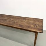 Large solid pine farmhouse table with spindle legs