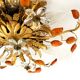 Very beautiful 1960s gold-plated ceiling or wall lamp by Banci Firenze, Ita