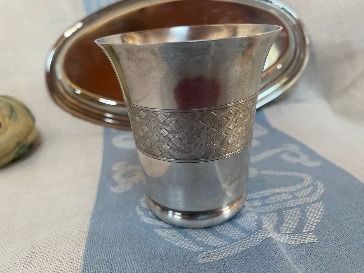 Antique silver-plated “Art Deco” cup