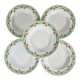 Set of 5 Sarreguemines "Maroussia" soup plates, early 20th century