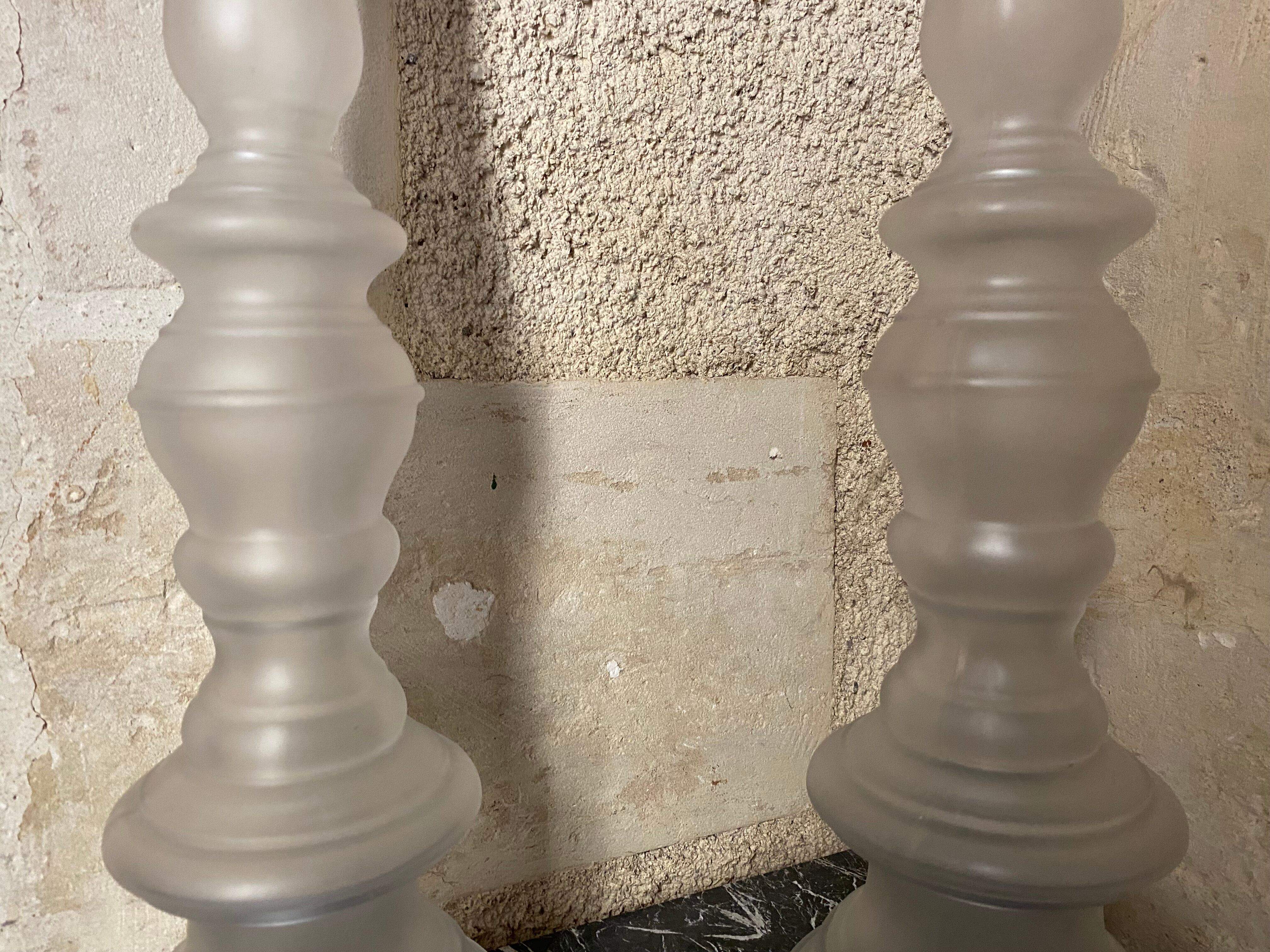 Pair of art deco candle holders