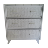 Commode rotin années 70