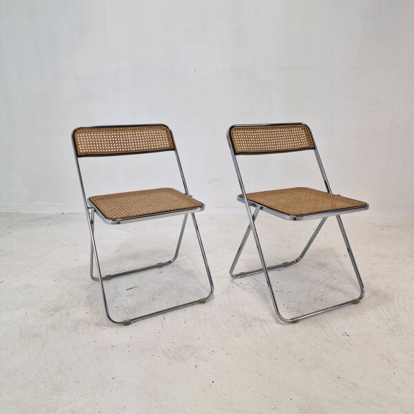 Paire italienne de chaises pliantes « Elios » par Colle d’Elsa, années 1980
