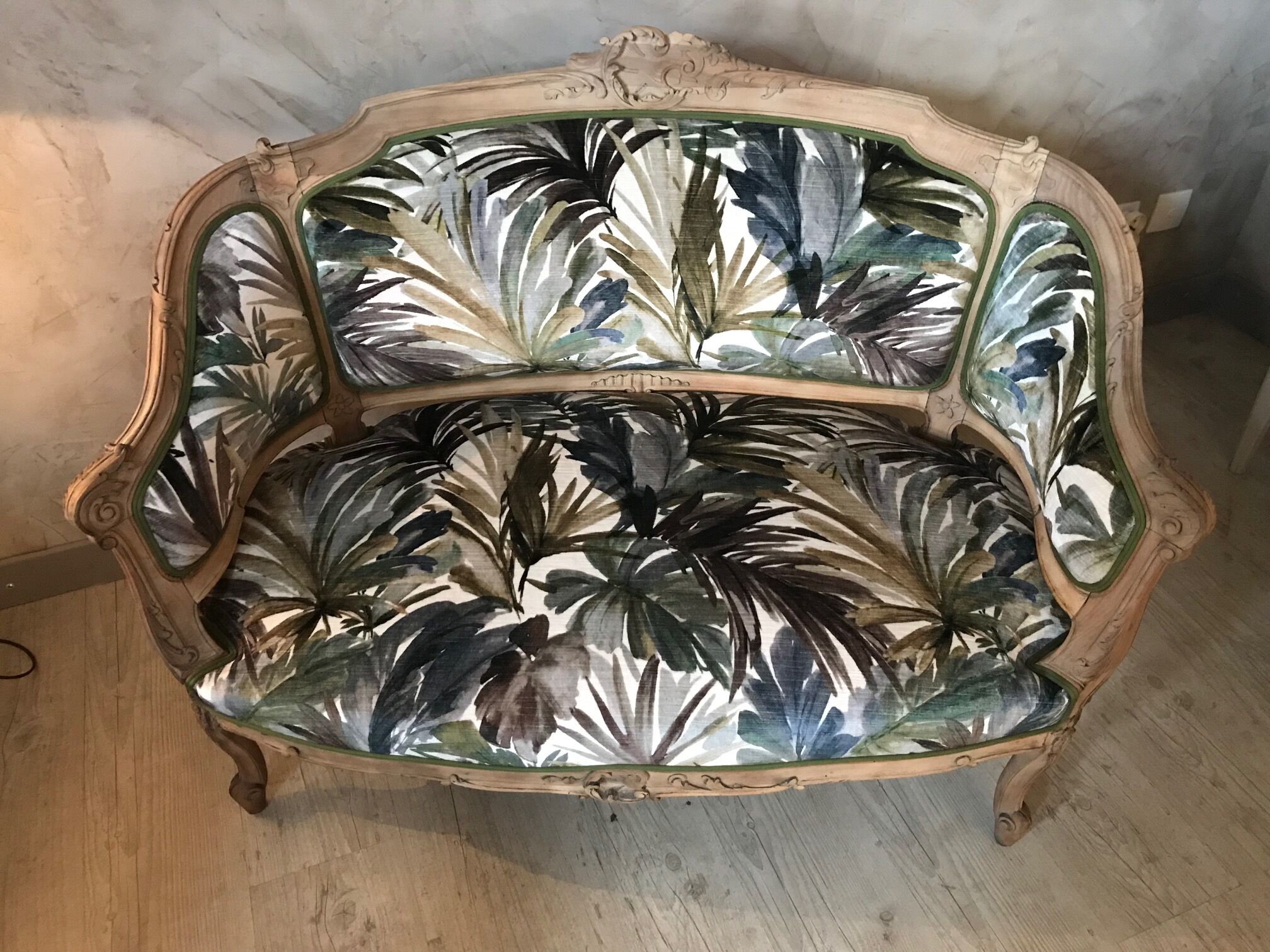 Small Louis XV sofa completely redone