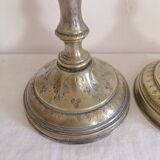 Old pair of Louis Philippe period candlesticks.