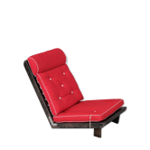 French alpine low mid-century lounge chair