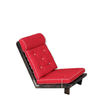 French alpine low mid-century lounge chair