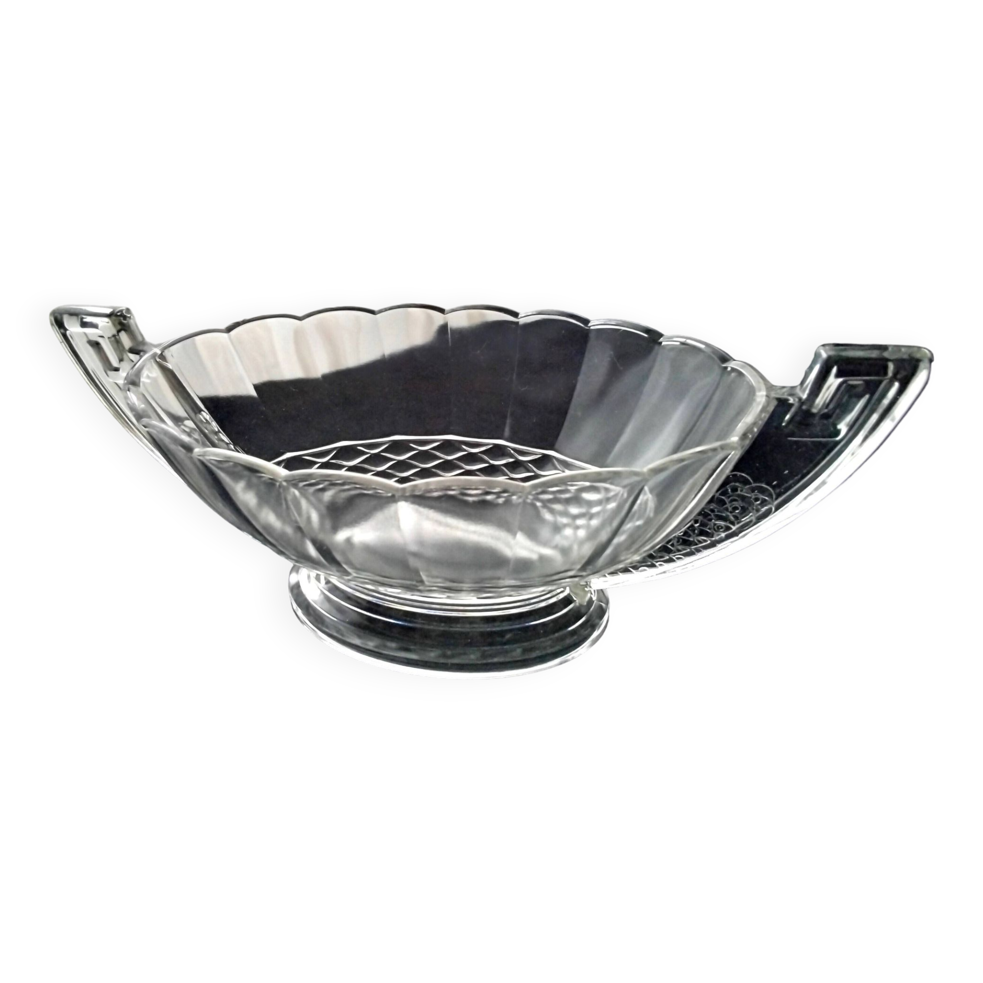 Art Deco cup in molded pressed glass