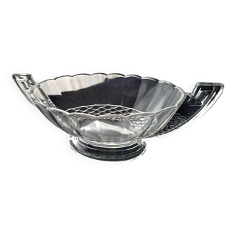 Coupe Art Déco en verre pressé moulé