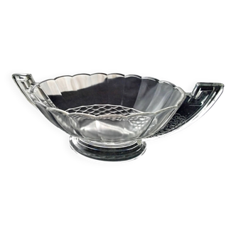 Art Deco cup in molded pressed glass
